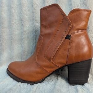 Caterpillar Tan Heeled Boots